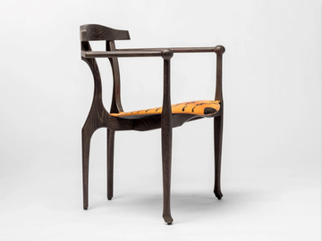 TIGER ART GAULINO - Ash chair with armrests and integrated cushion by BD Barcelona Design - view 2